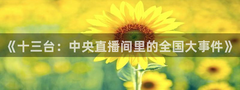 360风云足球直播：《十三台：中央直播间里的全国大事件》
