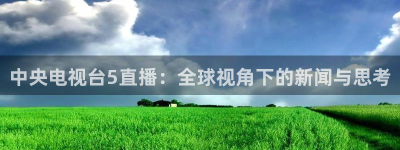 360足球直播无插件高清免费观看：中央电视台5直播：全球视角下的新闻与思考
